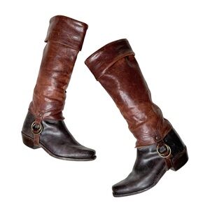 Vintage Juicy Couture brown leather boots.